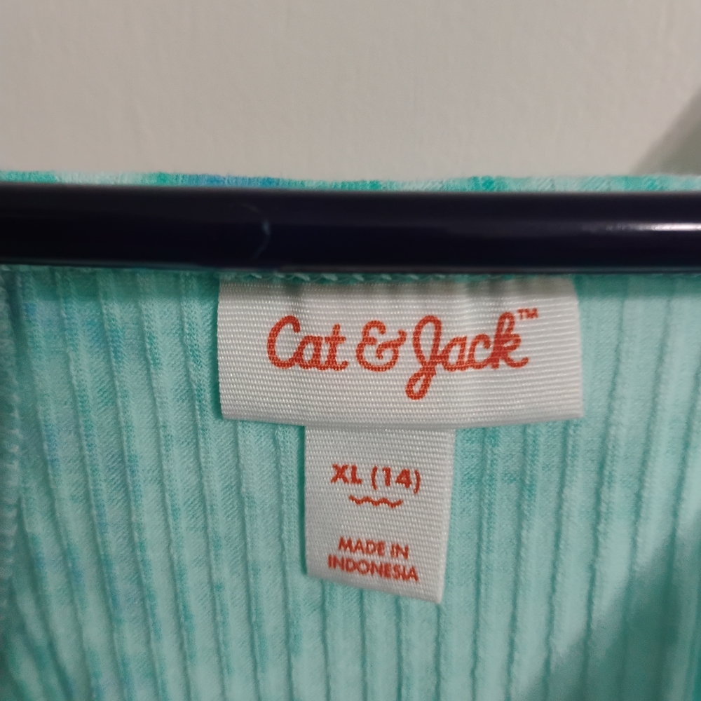 Cat & Jack Turquoise Tie-Dye Ribbed Cami - Picture 3 of 3
